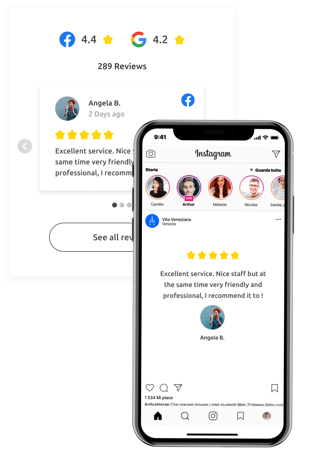 Showcase your best reviews